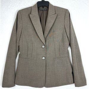 Antonio Melani Blazer Jacket Womens Size 6 Mushroom Taupe Two Button Pockets